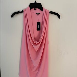 Express Soft Pink Draped Blouse